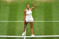 Aryna Sabalenka pictured at the 2023 Wimbledon Championships (Image Source: Getty)